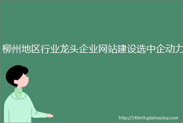 柳州地区行业龙头企业网站建设选中企动力